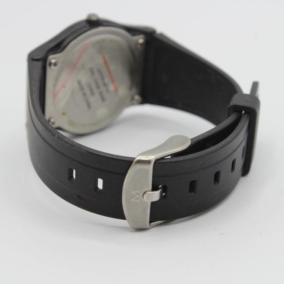 Vintage Miykon Men's 38mm Black Quartz Analog Watch Easy Reader 12 Hour Dial 90s - Picture 5 of 6